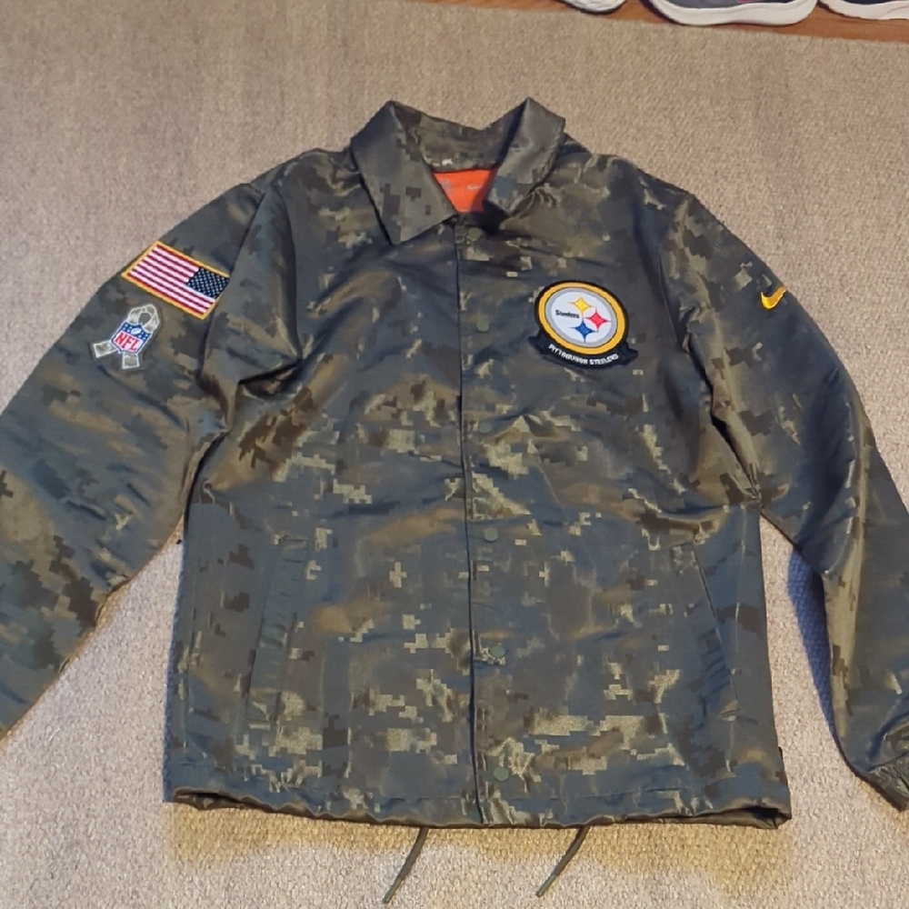 Mens Nike Pittsburgh Steelers 2019 Salute To Service Jacket Sz S Sideline Snap